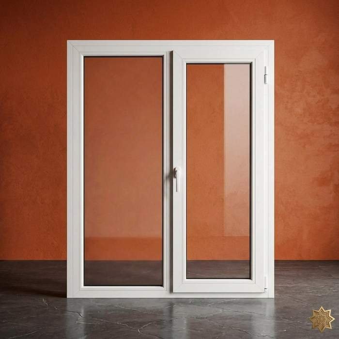 Fenetre aluminium double battant blanche verre clair isolation thermique sur mesure – BabDark Maroc