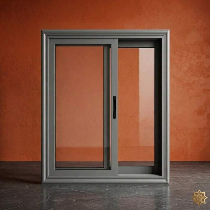 Fenetre aluminium coulissante gris anthracite verre clair design moderne – BabDark Maroc sur mesure